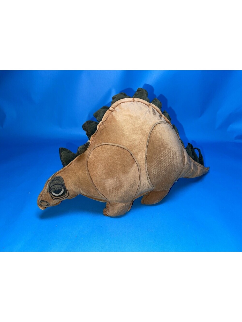 Vintage Applause Stegosaurus Dinosaur Plush Stuffed Animal 1987 Brown Toy